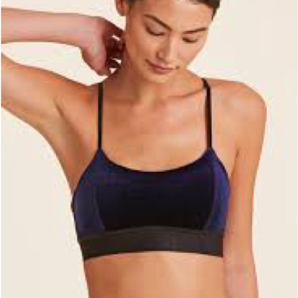 Alala Velvet Sports Bra - Navy